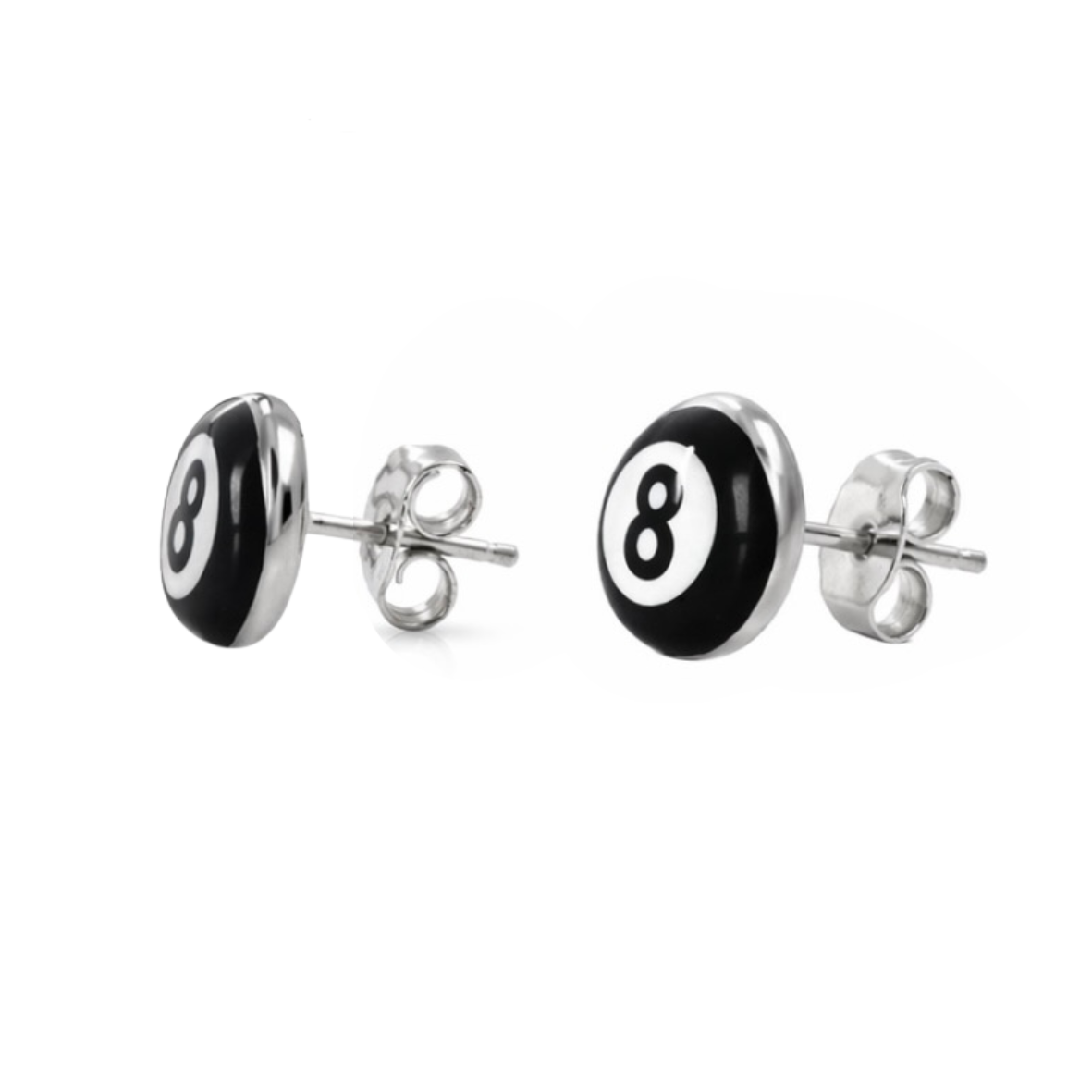 8 Ball Stud Earrings